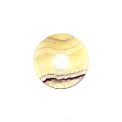 0447700300 Donut Fluorit gelb gestreift, 30mm | Großhandel Edelsteine, Heilsteine & Schmuck