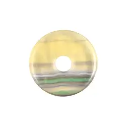 0447700350 Donut Fluorite (yellow) striped, 35mm | wholesale gems, healing stones & jewelry