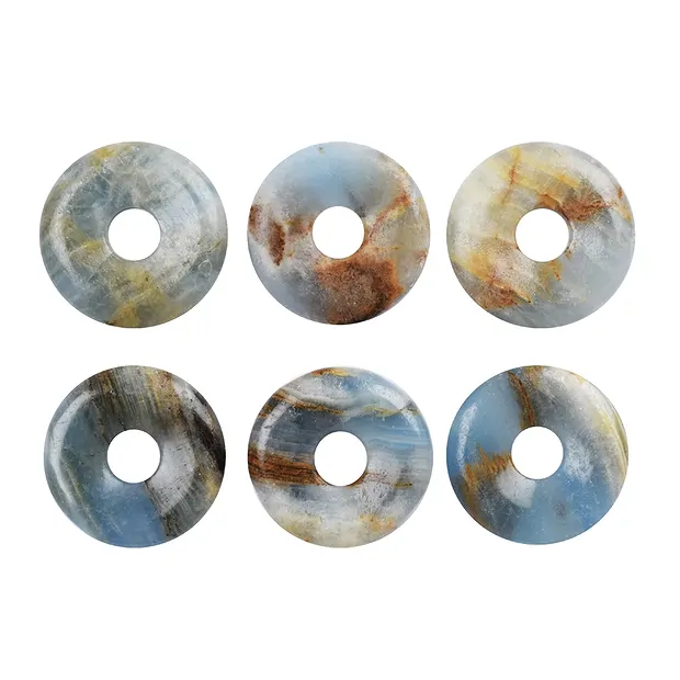 Ciambella di aragonite (blu), 35 mm | Gemme Schreier, pietre curative e gioielli