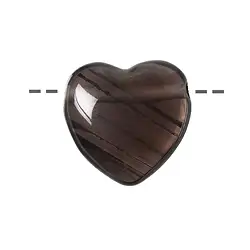 0448690637 Heart Obsidian (Midnight Lace Obsidian) drilled, 2,5cm | Marco Schreier