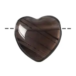 0448690638 Obsidienne lamellaire percée en forme de cœur, 3,5cm | Marco Schreier