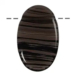 0448692300 Linsenstein Obdisian (Lamellenobsidian) gebohrt | Marco Schreier