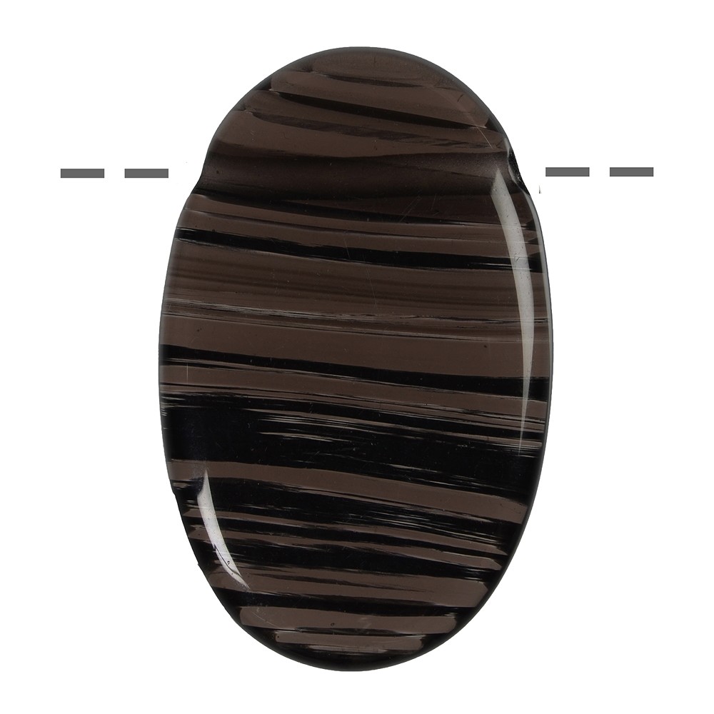 Lente de piedra Obdisiana (Obsidiana laminar) perforada | Marco Schreier