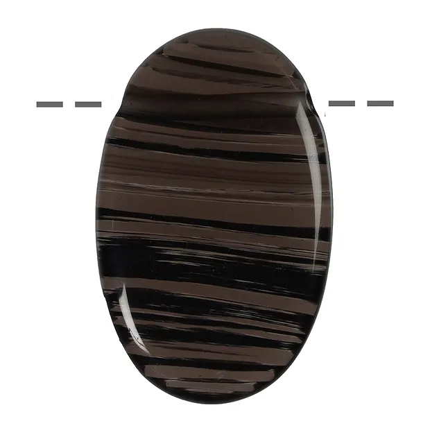 Lente de piedra Obdisiana (Obsidiana laminar) perforada | Marco Schreier