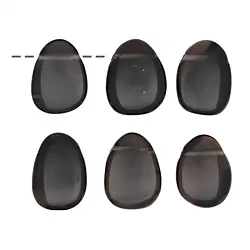 0448693002 Trommelstein Obdisian (Lamellen-Obsidian) gebohrt | Marco Schreier