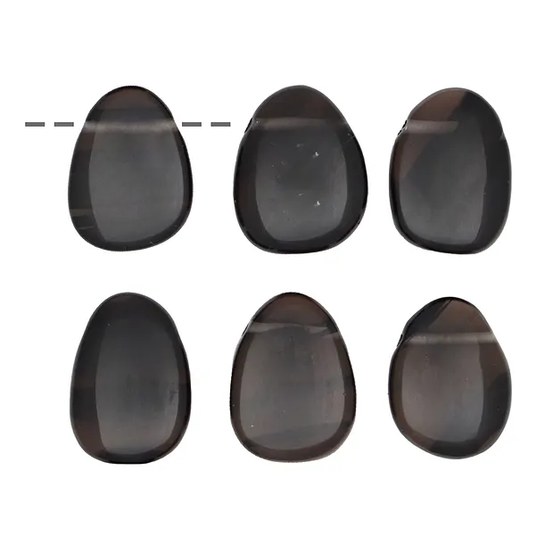 Trommelstein Obdisian (Lamellen-Obsidian) gebohrt | Marco Schreier