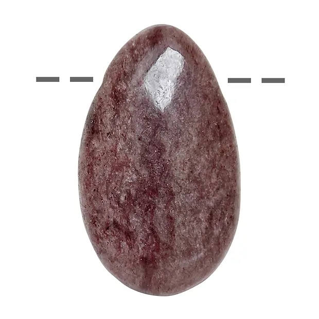 Piedra rodada de cuarzo piedmontita perforada | Marco Schreier