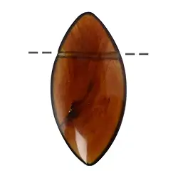 0449994007 Navette Ambre (Indonésie) percée, 06 - 07cm | Marco Schreier