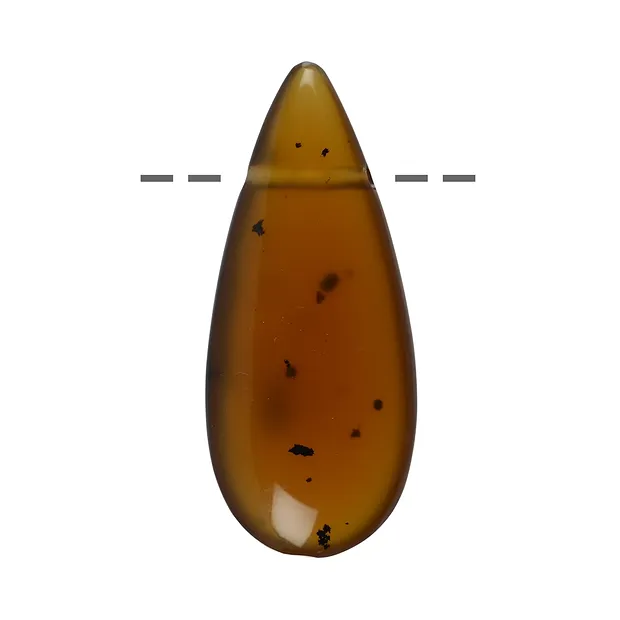 Tropfen Bernstein (Indonesien) gebohrt, 4,5 - 5,5cm | Marco Schreier