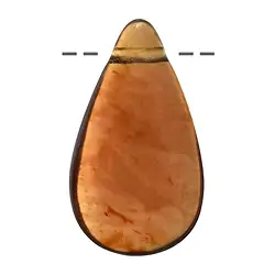 0449995103 Tropfen Bernstein (Indonesien) gebohrt, 5,5 - 6,5cm | Marco Schreier