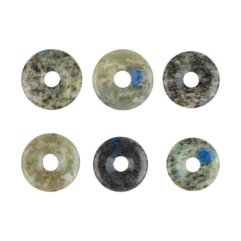 Donut K2 (Azurite in Gneiss), 30mm | wholesaler gems, healing stones & jewelry