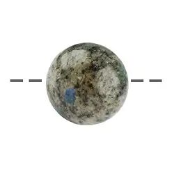 0450091521 Bola K2 (Azurita en Gneis) perforada, 20mm, agujero de 1mm | Marco Schreier
