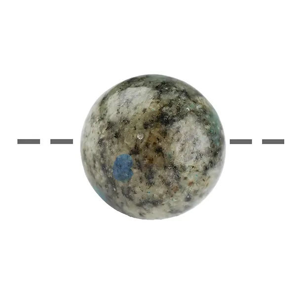 Ball K2 (Azurite in Gneiss) drilled, 20mm, 1mm hole | Marco Schreier