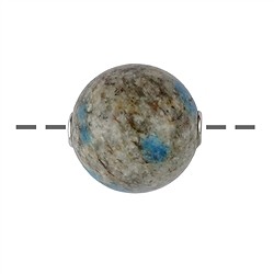 0450096620 Jewelry Bead K2 (Azurite in Gneiss) 20mm, rhodiniert | Marco Schreier