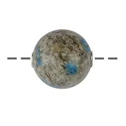 0450096620 Boule à bijoux K2 (Azurite en Gneiss) 20mm, rhodié | Marco Schreier