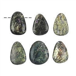 0450993002 Tumbled Stone Serpentine (Tasmania) drilled, 3.0cm | Marco Schreier