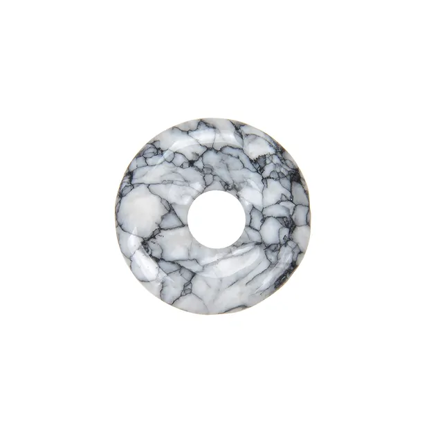 Donut Pinolith (Eisblumen-Magnesit), 30mm | GH Edelsteine, Heilsteine & Schmuck