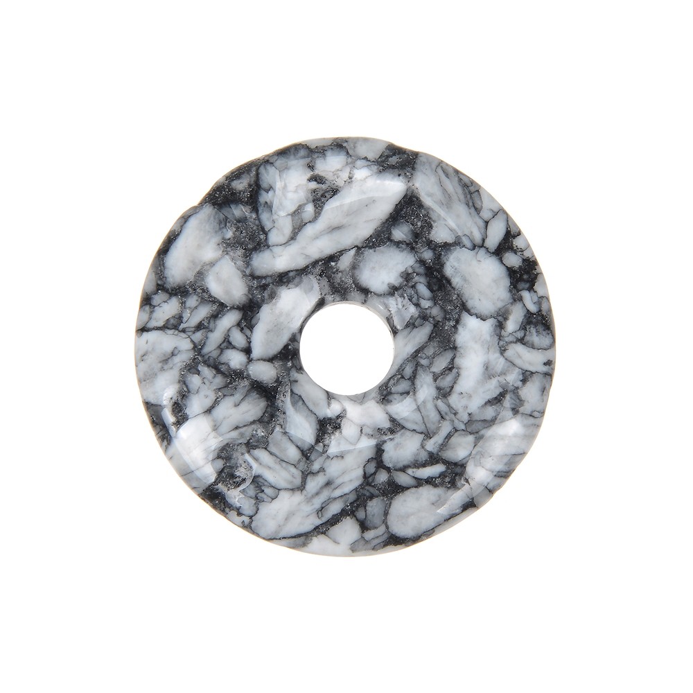 Donut Pinolith (Eisblumenmagnesit), 40mm | GH Edelsteine, Heilsteine & Schmuck