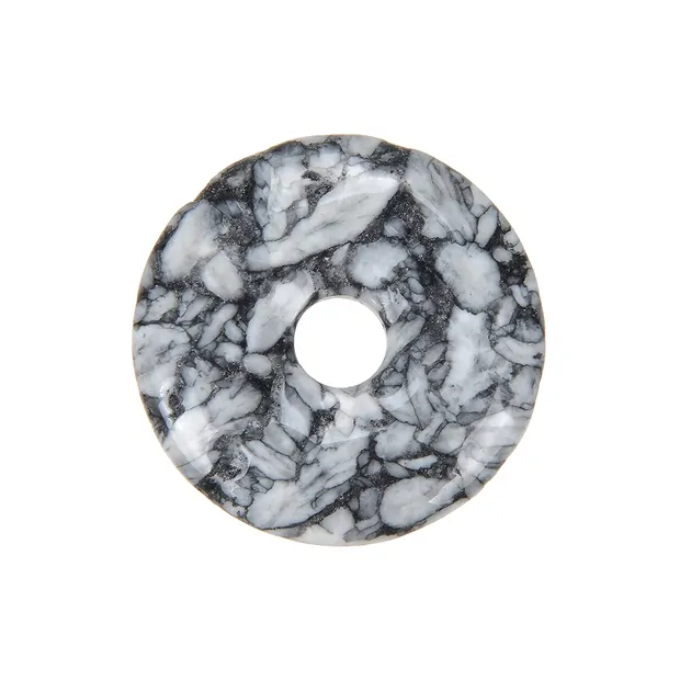 Donut Pinolith (Eisblumen-Magnesit), 40mm | GH Edelsteine, Heilsteine & Schmuck