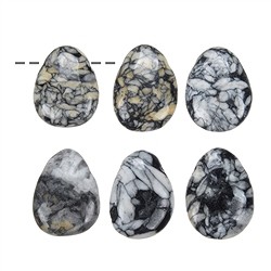 0451093002 Pierre roulée Pinolite (Magnésite fleur de glace) percée | Marco Schreier