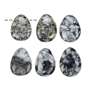 Tumbled Stone Pinolite (Ice Flower Magnesite) drilled | Marco Schreier