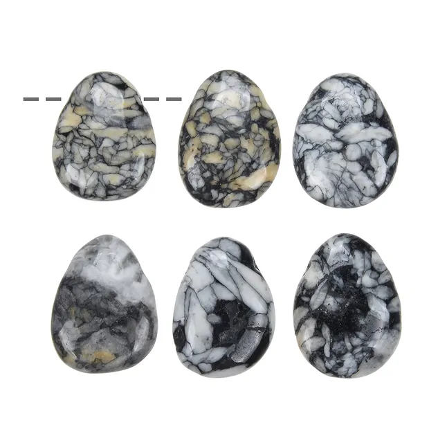 Tumbled Stone Pinolite (Ice Flower Magnesite) drilled | Marco Schreier