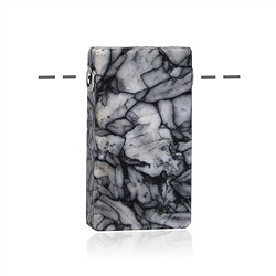 0451099706 Parallélépipède rectangle de pinolite, percé, 4,0cm, capuchons rhodiés | Marco Schreier