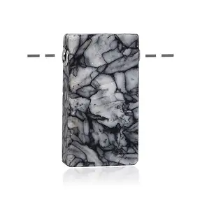 Quader Pinolith, gebohrt, 4,0cm, rhodinierte Kappen | Marco Schreier