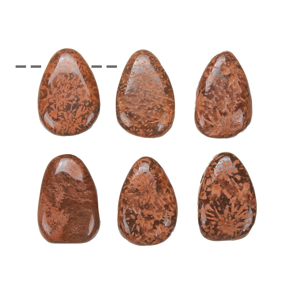 Piedra rodada estrella riolita "jaspe estrella" perforada | Marco Schreier