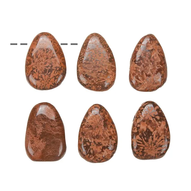 Trommelstein Sternrhyolith "Sternjaspis" gebohrt | Marco Schreier
