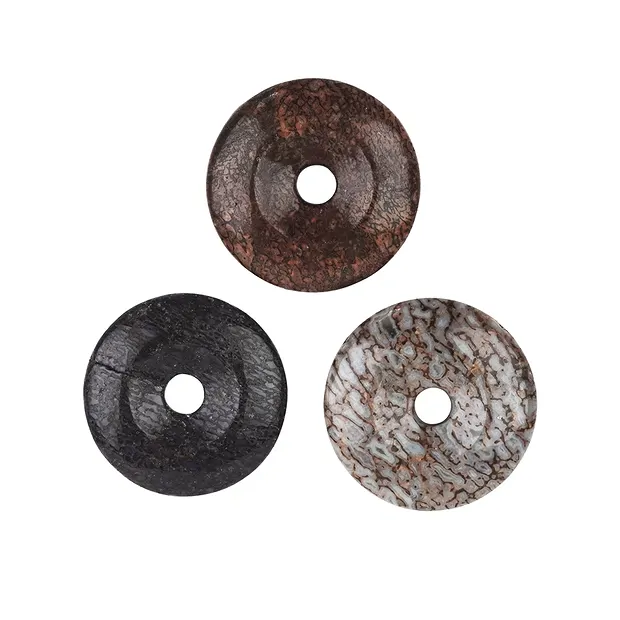 Donut dinosaur bone, 30mm | Schreier - wholesaler gems, healing stones & jewelry