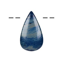 0457593963 Cabochon Sieber "agata" (scorie blu) forato, 3,0 - 4,0 cm | Marco Schreier