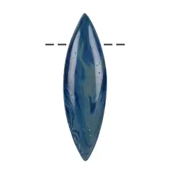 0457593964 Cabochon Sieber "Agate" (blue slag) drilled, 4.0 - 5.0cm | Marco Schreier