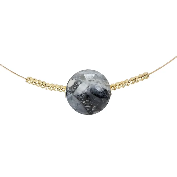 Drilled maligano jasper sphere, 20mm, 1mm hole | gems, healing stones & jewelry