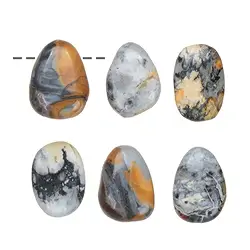 0457693002 Tumbled Stone Maligano Jasper drilled | wholesale gems, healing stones & jewelry