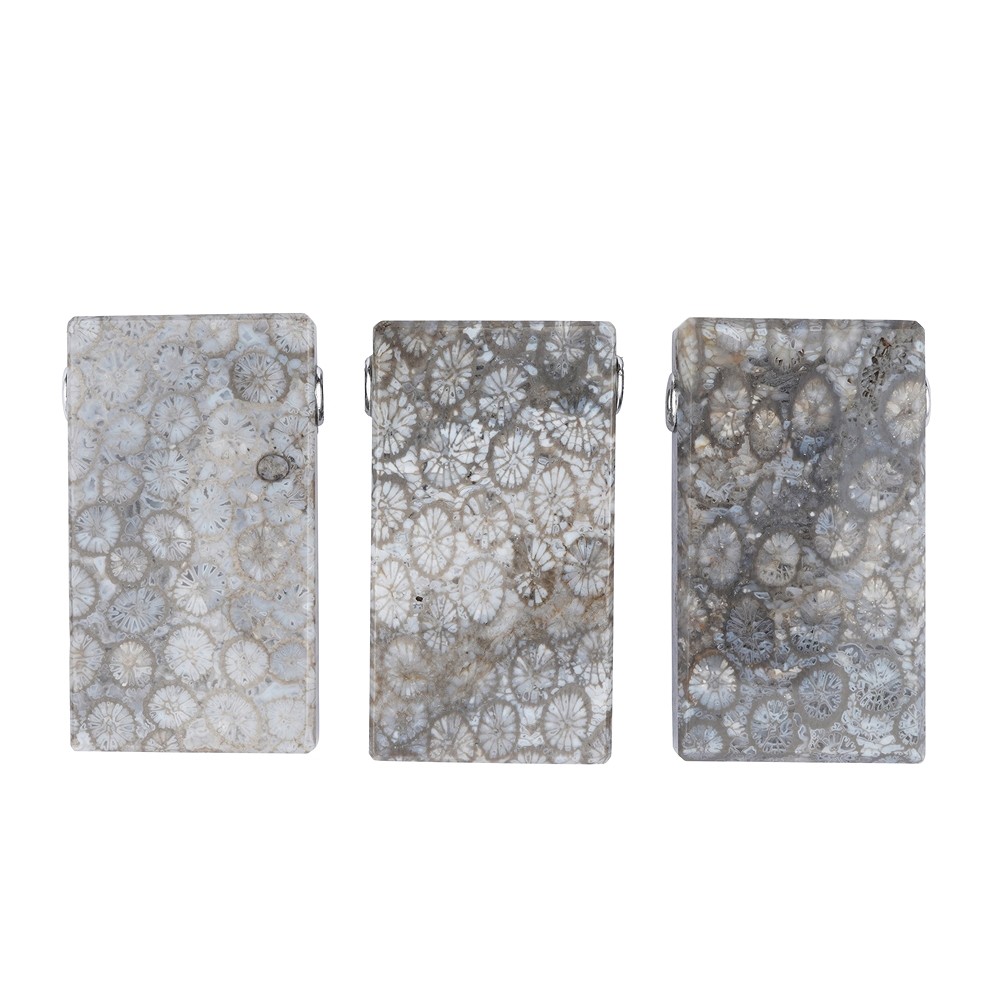 Blocco di corallo pietrificato, forato, 4,0 cm, tappi rodiati | Marco Schreier