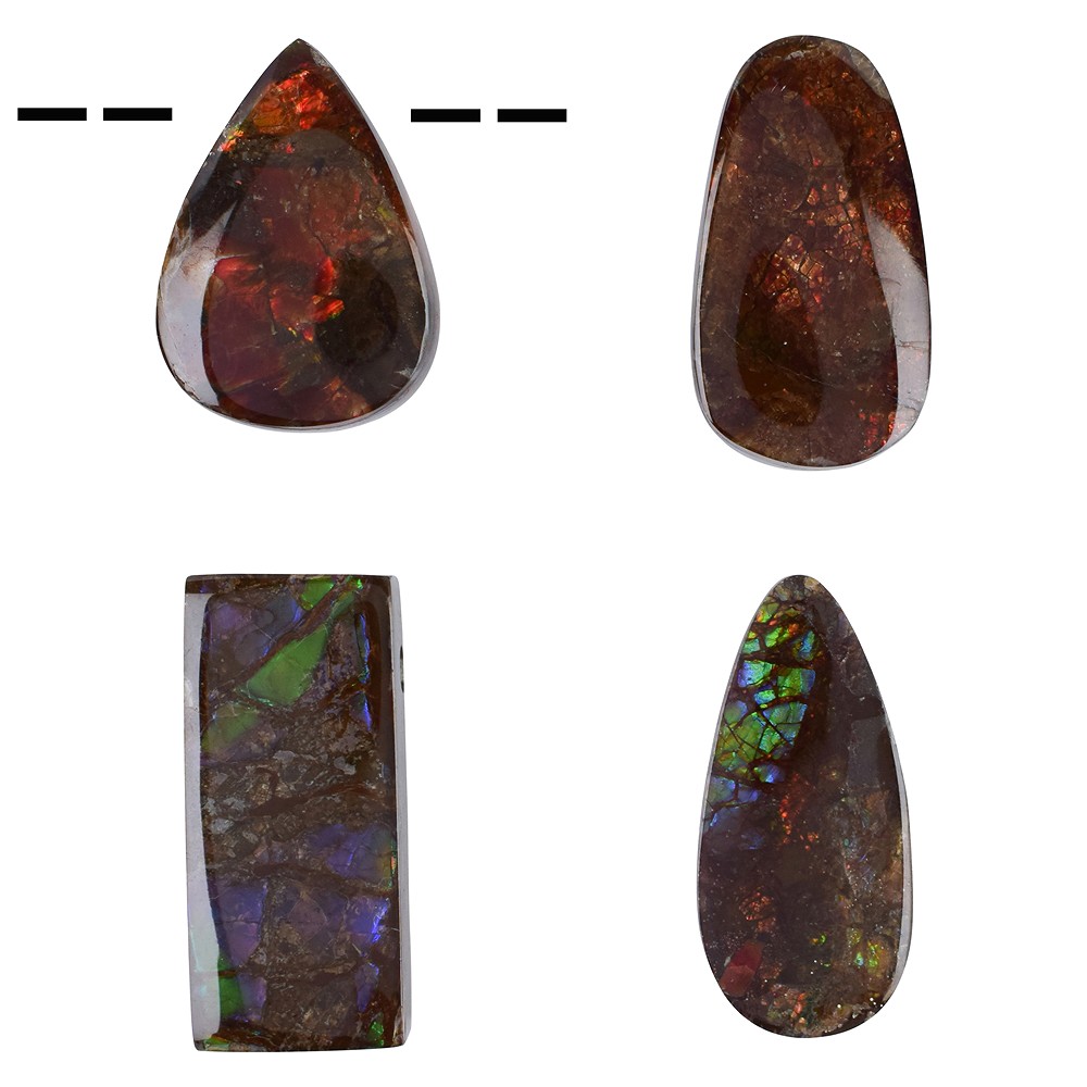 Freeform Ammolite percée, 3,0 - 3,5cm | Marco Schreier