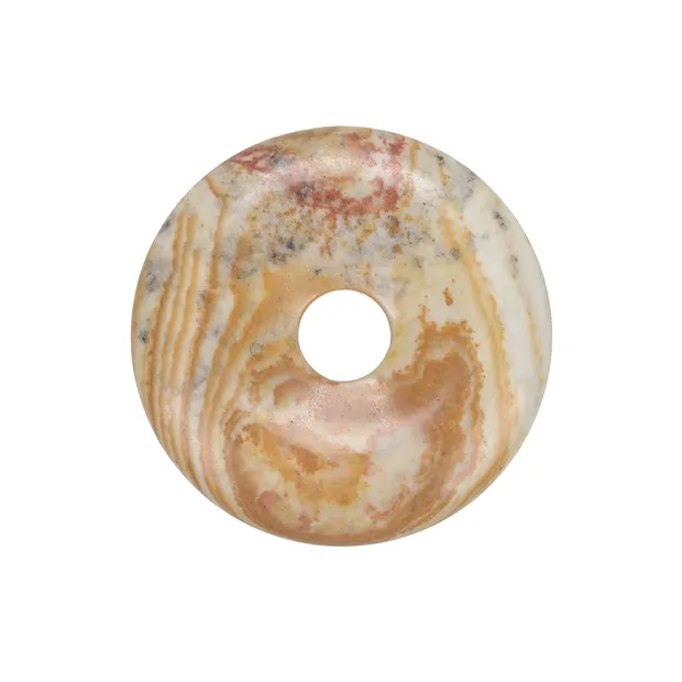Ciambella di sera in riolite rossa, 40 mm | grossista gemme e pietre curative