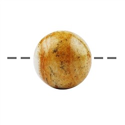 0459591521 Drilled evening red rhyolite sphere, 20mm, 1mm hole | Marco Schreier