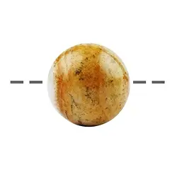 0459591521 Drilled evening red rhyolite sphere, 20mm, 1mm hole | Marco Schreier