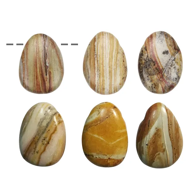 Trommelstein Abendrot-Rhyolith gebohrt | Edelsteine, Heilsteine & Schmuck-Handel