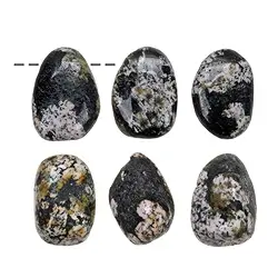 0459893002 Trommelstein Khyberstein gebohrt | Großhändler Edelsteine, Heilsteine & Schmuck