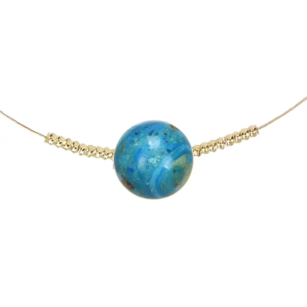 Drilled Atacama Opal ball, 12mm, 1mm hole | wholesaler gems & healing stones