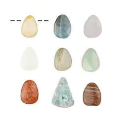 0462893052 Trommelstein Calcit gebohrt (9 St./VE) | Edelsteine, Heilsteine & Schmuck-Handel