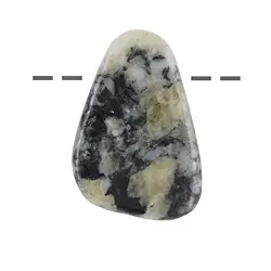 0464193002 Topazio giallo (giallo) a forma libera, forato a croce, 4,5 - 5,0 cm | Marco Schreier