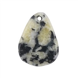 0464195750 Topacio (amarillo) de forma libre (Pyknit) perforado frontalmente, 3,2 - 4,0cm | Marco Schreier