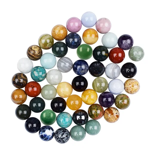 50 boules mélangées, 1,5cm | Pierres précieuses, pierres thérapeutiques & bijoux