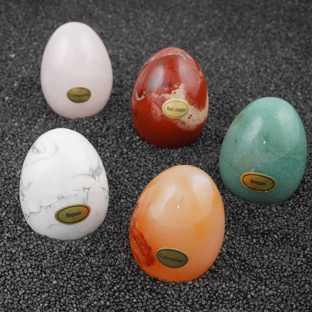 24 Eier, gemischte Steinsorten, 5,0cm | Edelsteine, Heilsteine & Schmuck-Handel