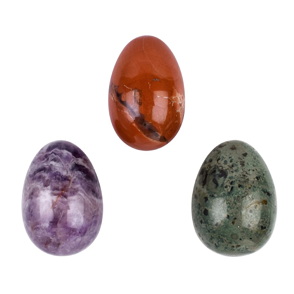 Set de regalo 2 huevos de piedras preciosas (6 piezas en caja) | Marco Schreier