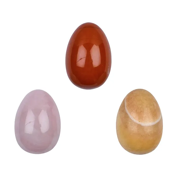 Gift set gemstone eggs (6 pieces in box) | wholesaler gems & healing stones